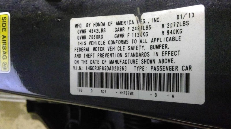 Driver Headlight Sedan EX-L Leather US Market Fits 13-15 ACCORD 171526