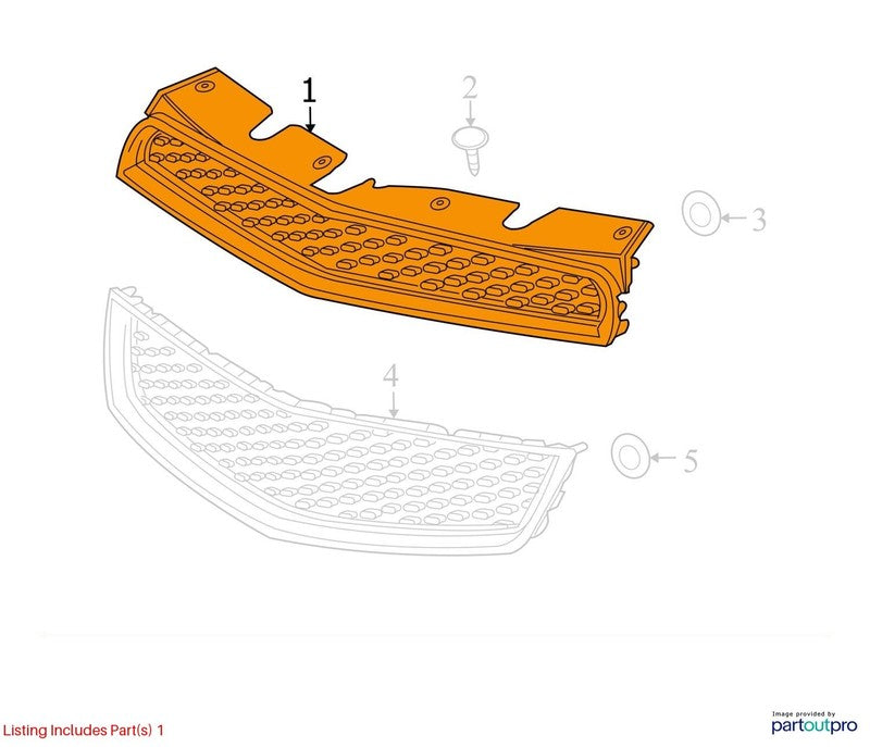 Grille LS Upper Fits 12-15 EQUINOX 1953259