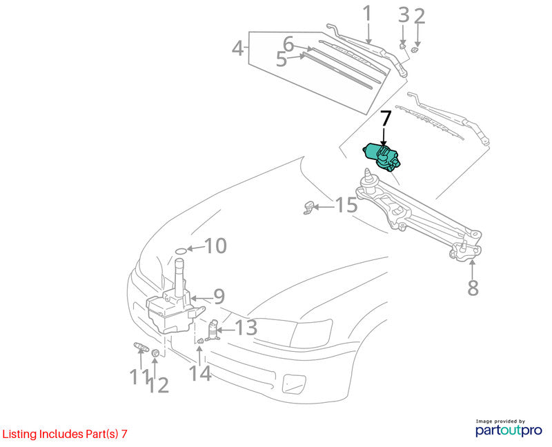 Windshield Wiper Motor Valeo Manufacturer Fits 02-06 CAMRY 2035230
