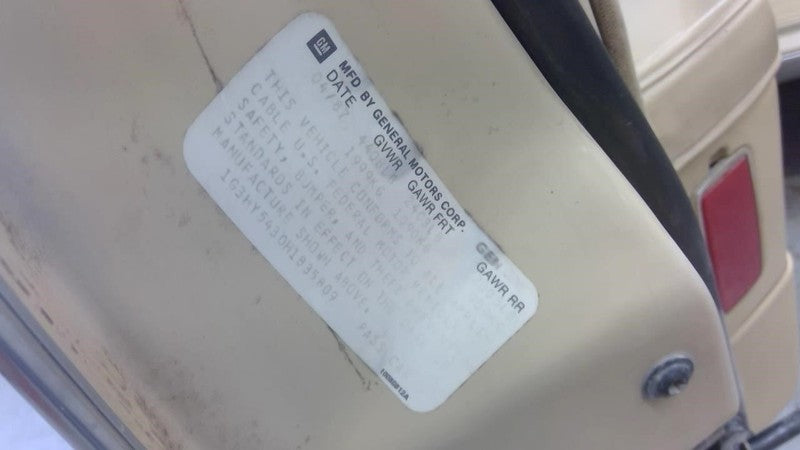 DELTA 88  1987 Seat Belt Front 1972672