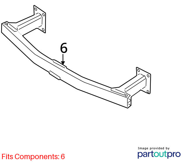 Front Bumper Reinforcement VIN J 1st Digit Japan Built Fits 08-15 ROGU