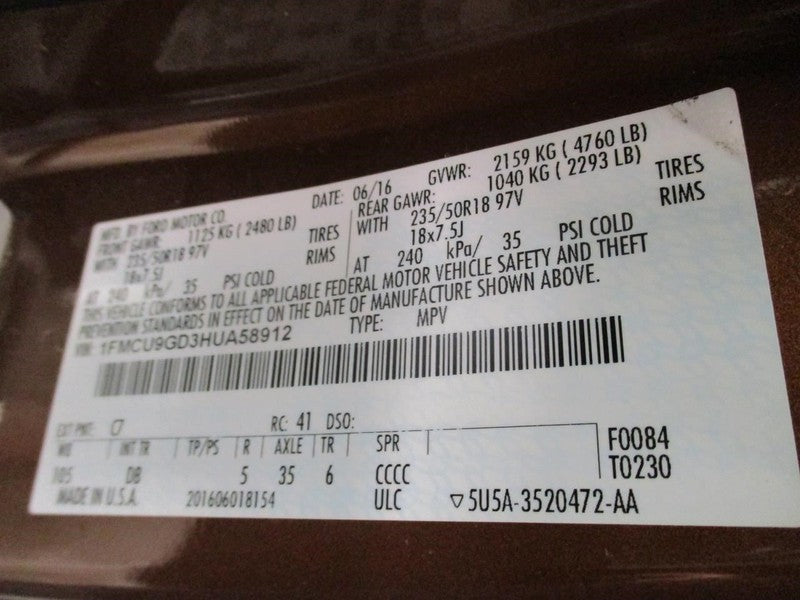 Air Cleaner 1.5L Fits 13-19 ESCAPE 2030425