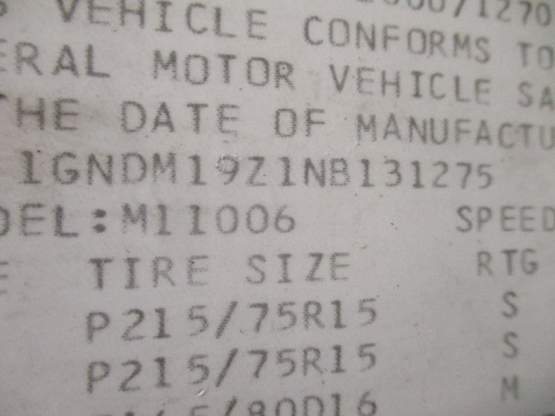 ASTROVAN  1992 Glove Box 2034605
