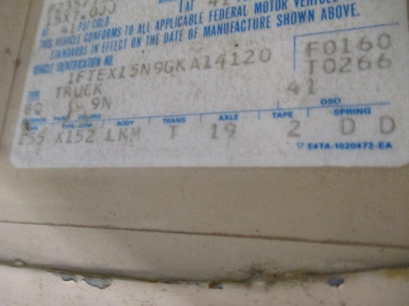 F150      1986 Seat Rear 2021318