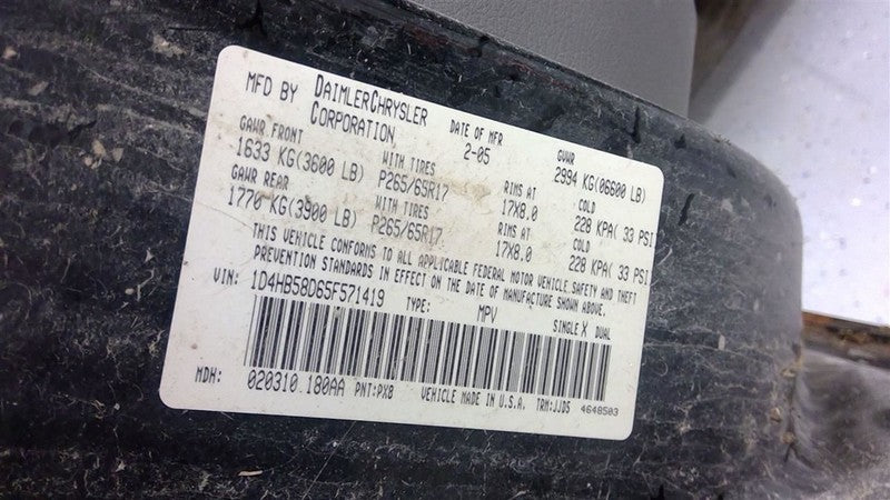 Rear Axle Hexagon Cover 12 Bolt 9.25" Ring Gear Fits 04-05 DURANGO 169