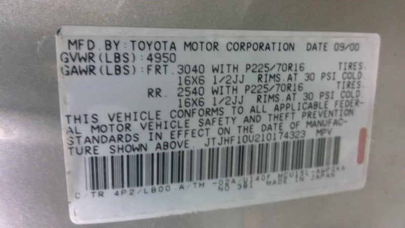 Audio Equipment Radio Amplifier 7 Speaker Fits 99-03 LEXUS RX300 18961
