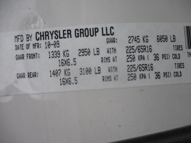 Automatic Transmission 3.3L 4 Speed Fits 09-10 CARAVAN 1596958