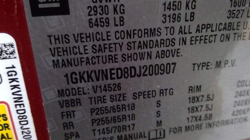Engine J 11th Limited 3.6L VIN D 8th Digit Fits 13-17 ACADIA 1684819