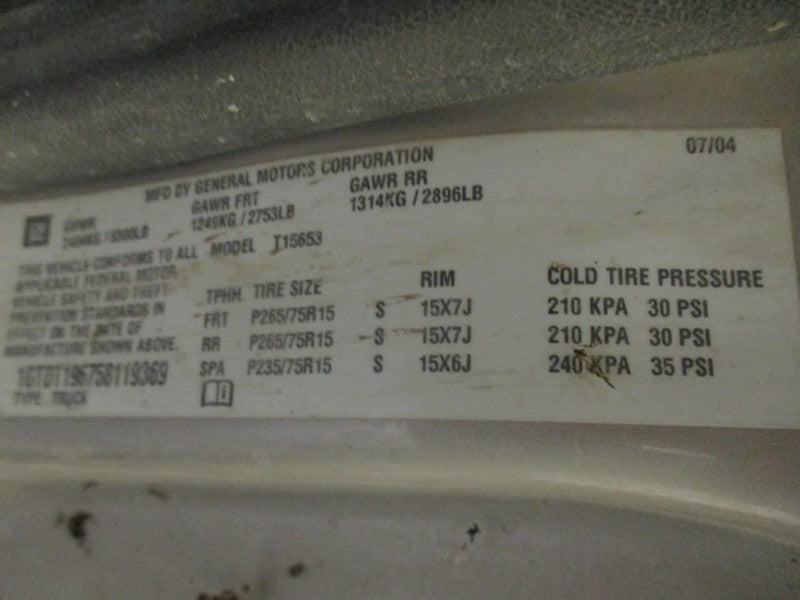 Carrier Front Axle 3.73 Ratio Opt GT4 Fits 04-12 CANYON 2037007