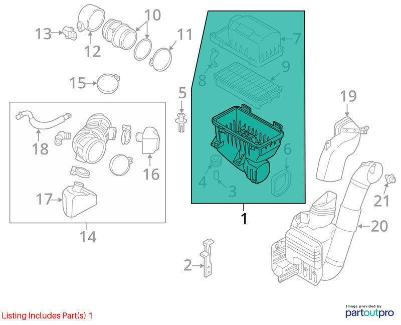 Air Cleaner Assembly Fits 06-12 14 SEDONA 1991245