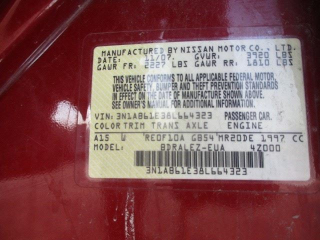 Air Cleaner 2.0L Fits 07-12 SENTRA 1634199