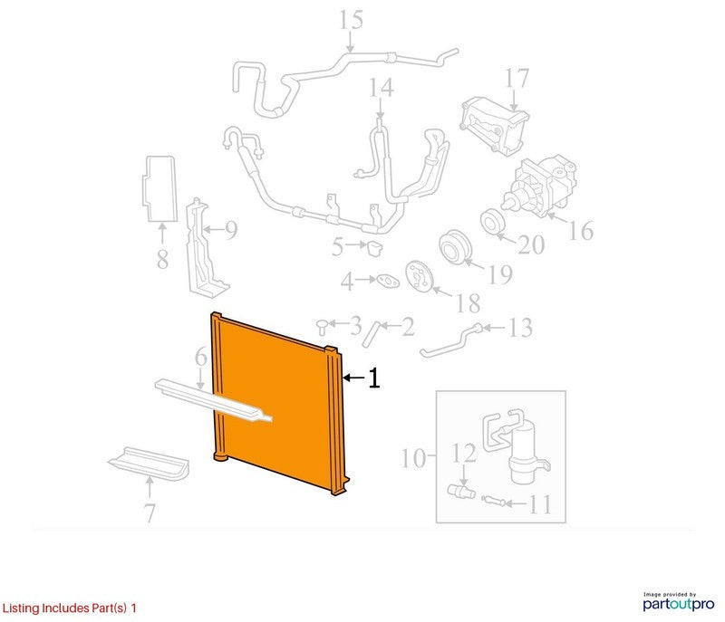 AC Condenser Excluding Sport Trac Fits 02-05 EXPLORER 2020887