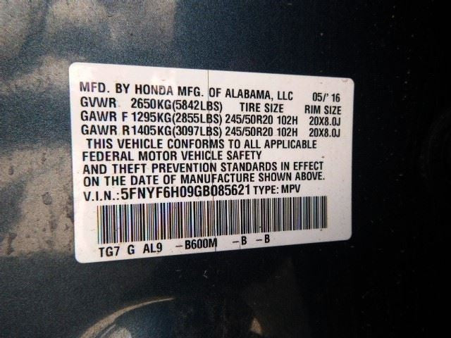 PILOT     2016 Hatchback Strut 1659973