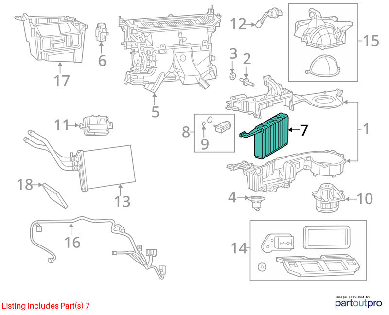 AC Evaporator Fits 14-23 300 2050417