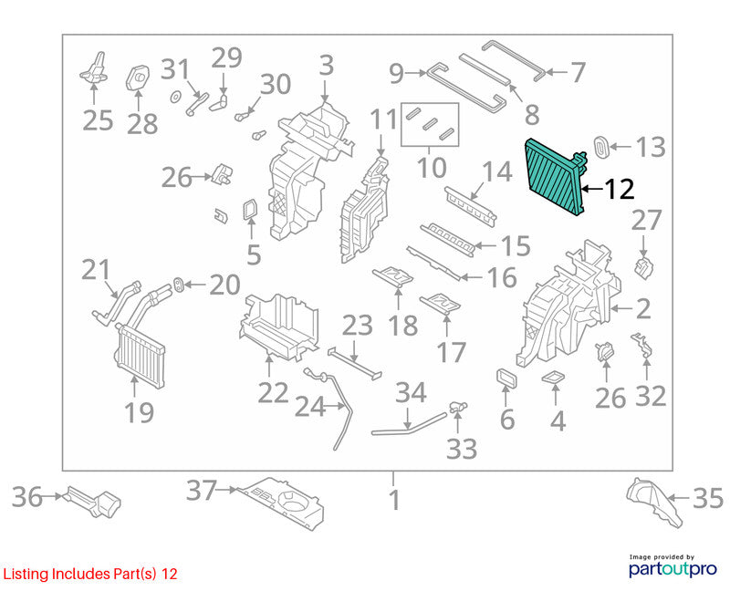 AC Evaporator Fits 19-20 SANTA FE 1939119