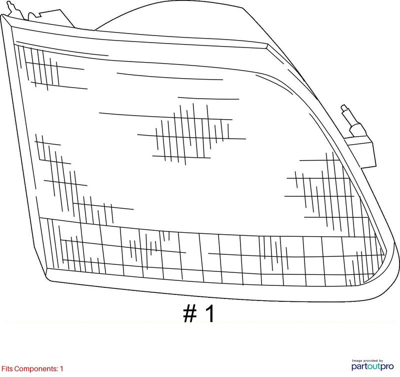 Passenger Headlight Heritage Fits 97-04 FORD F150 PICKUP 1879828