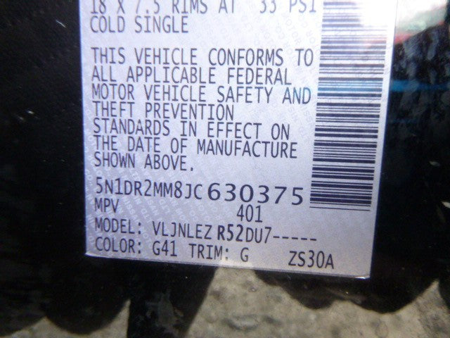 Passenger Right Headlight Halogen Fits 17-20 PATHFINDER 1449553