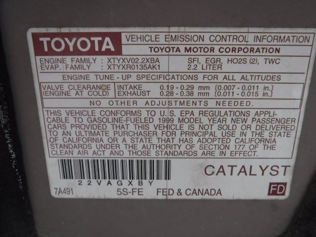 Passenger Right Headlight Fits 97-99 CAMRY 1014027