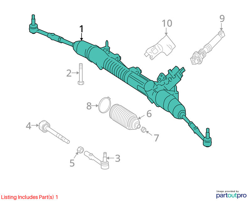 Steering Gear/Rack 221 Type Power Steering Fits 11-13 MERCEDES S-CLASS