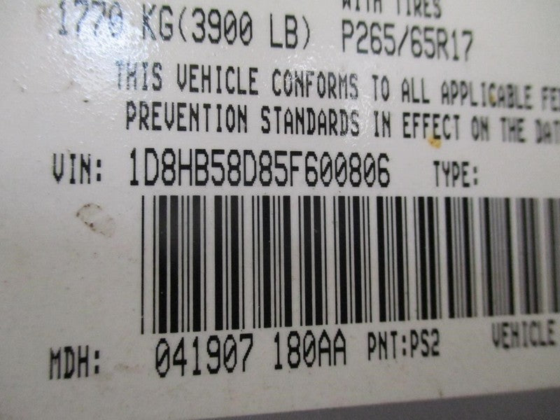 Starter Motor Fits 04-09 DURANGO 1880997