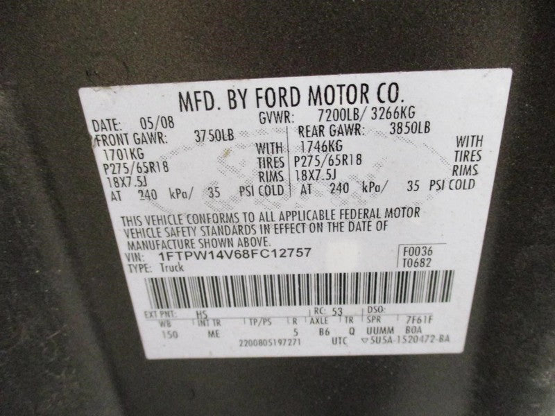 AC Compressor 8-280 Fits 07-08 FORD F150 PICKUP 1698993