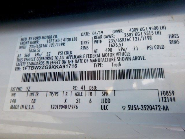 Passenger Side View Mirror Manual Low Roof Fits 15-19 TRANSIT 150 1535