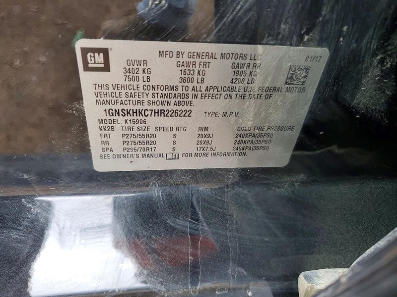 SUBURBN15 2017 Seat Rear 1900601