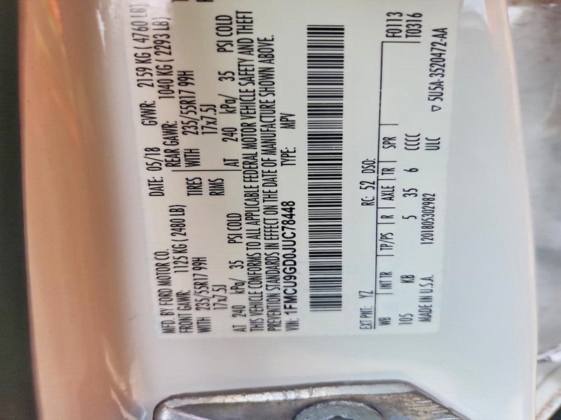 Engine ECM Electronic Control Module 1.5L Fits 17-19 ESCAPE 2016840