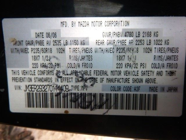 AC Evaporator Front Fits 07-09 MAZDA CX-7 1727484