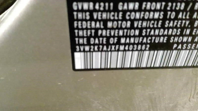 Console Front Floor Fits 12-18 JETTA 1921610