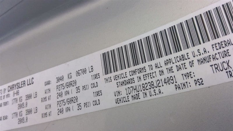 Seat Belt Front Quad Cab Bench Seat Driver Fits 07-08 DODGE 1500 PICKU