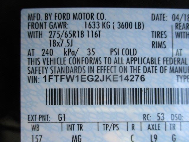 F150      2018 Seat Rear 1598489