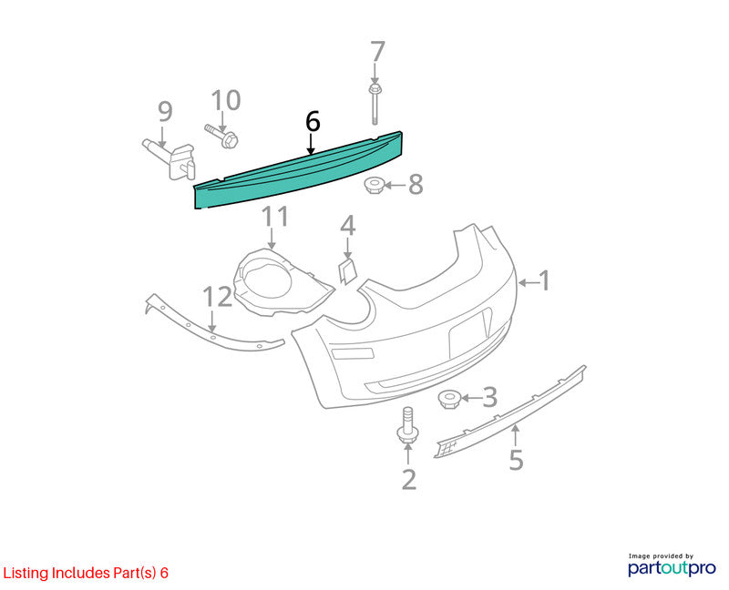 Rear Bumper Reinforcement Fits 98-10 BEETLE 1735447