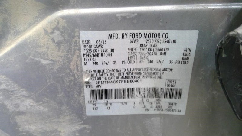 Driver Side View Mirror Power From 05/03/18 Fits 15-18 EDGE 1921294