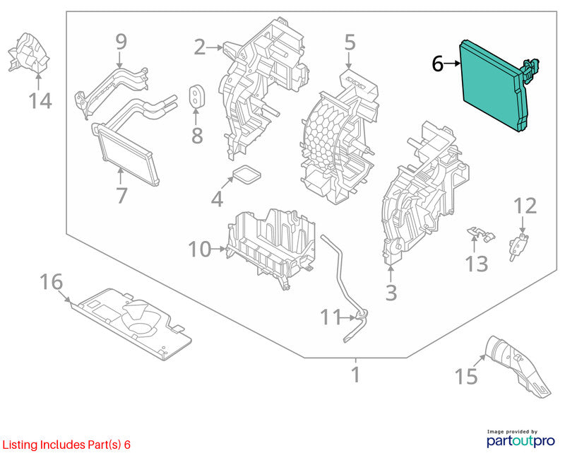 AC Evaporator Front Fits 24-25 SANTA FE 1891129