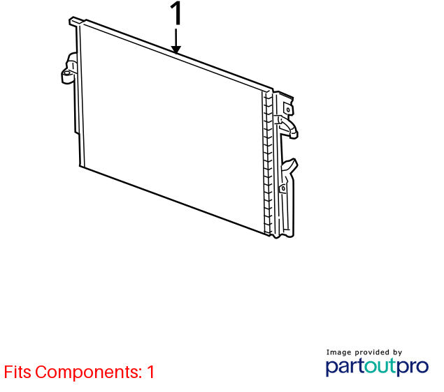 AC Condenser Opt L61 AC Lines Left Hand Of Condenser Fits 02-04 VUE 20