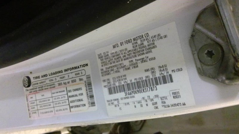 Driver Sun Visor Illuminated With Sunroof Fits 13-14 FUSION 1943947