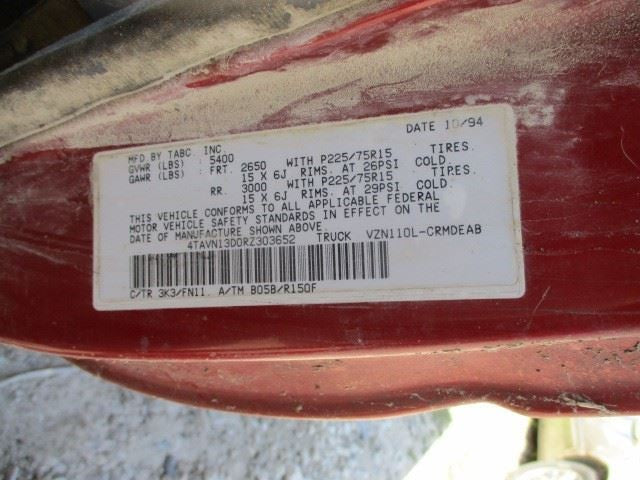 Front Axle 4 Cylinder 4.56 Ratio Fits 89-95 TOYOTA PICKUP 1511822