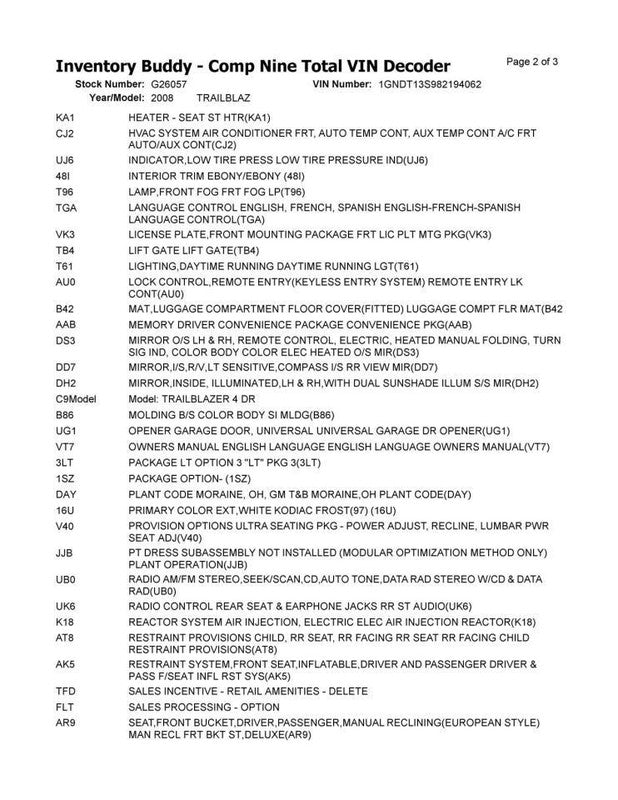 Automatic Transmission 4.2L 4WD ID Tad Fits 08 ENVOY 2002980