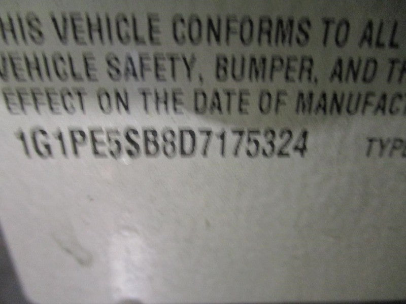Alternator VIN P 4th Digit Limited Fits 12-16 CRUZE 1745036