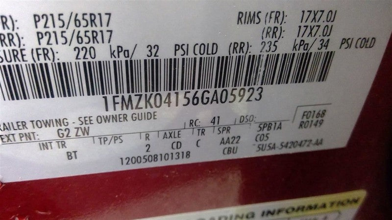 Transfer Case 4 Upper Mounting Bosses Fits 05-07 FIVE HUNDRED 1645085