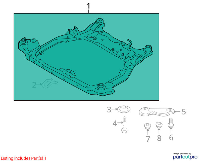 Crossmember/K-Frame Front Hydraulic Power Steering Fits 10-13 FORTE 20