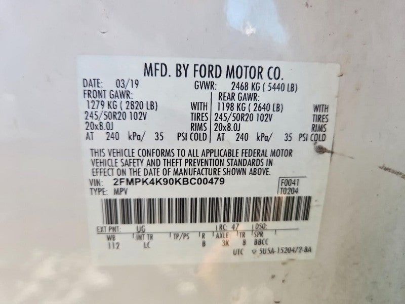 Engine 2.0L VIN 9 8th Digit Turbo Fits 19-24 EDGE 1945115