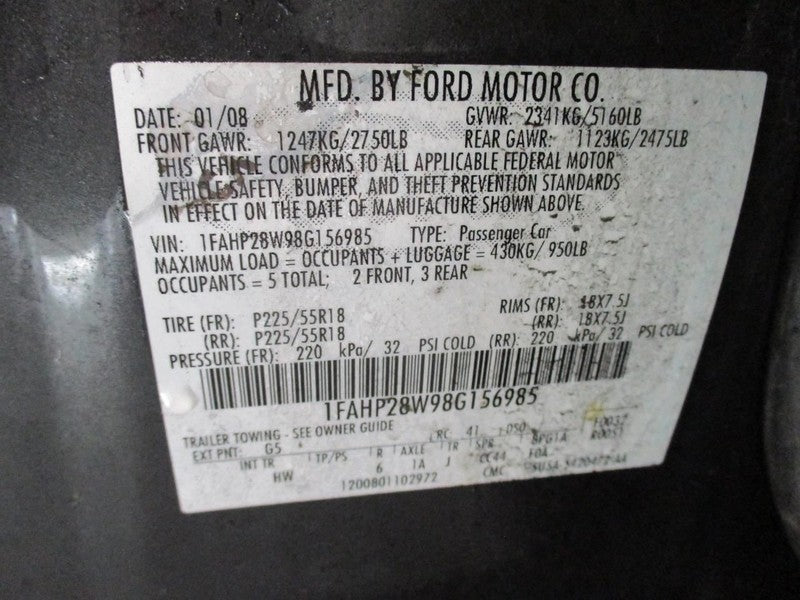 Automatic Transmission 6 Speed AWD Fits 08-09 SABLE 1724418