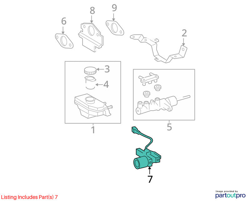 Power Brake Booster Japan Built VIN B 5th Digit Hybrid Fits 07-11 CAMR