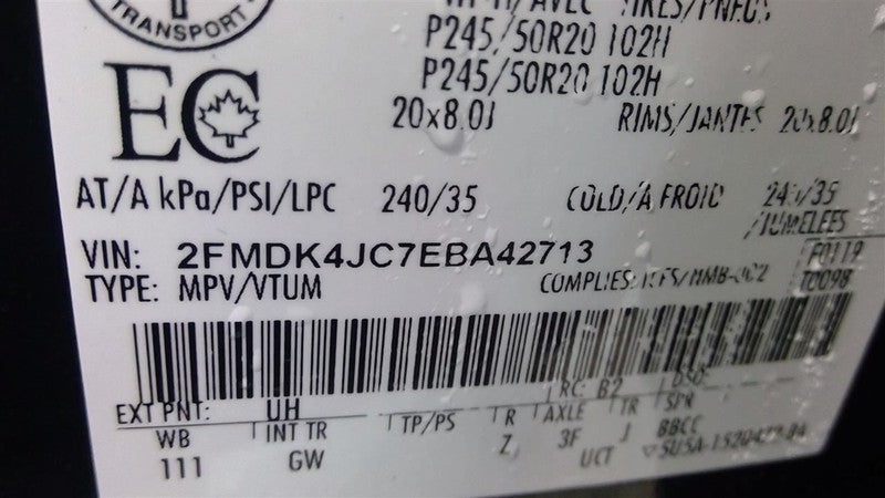 Ford Edge 2014 Headrest Used 4842