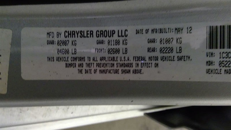 Starter Motor 6 Speed Transmission Fits 12-17 JOURNEY 1706526
