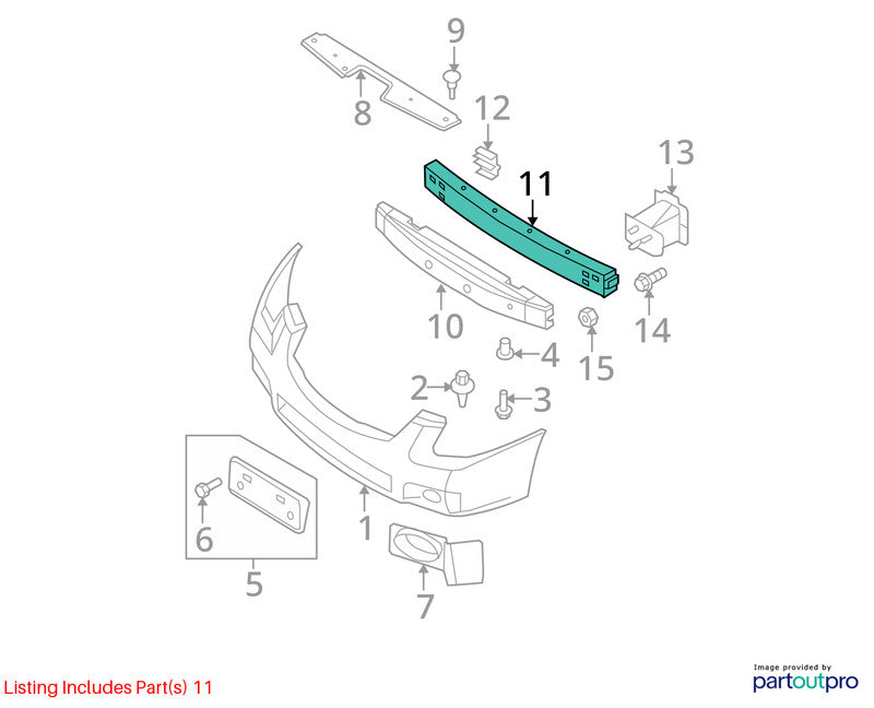 Front Bumper Reinforcement Fits 04-08 MAXIMA 1888744
