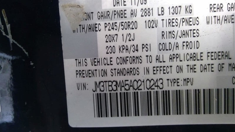 Passenger Right Headlight Xenon HID Fits 10-12 MAZDA CX-9 1667560