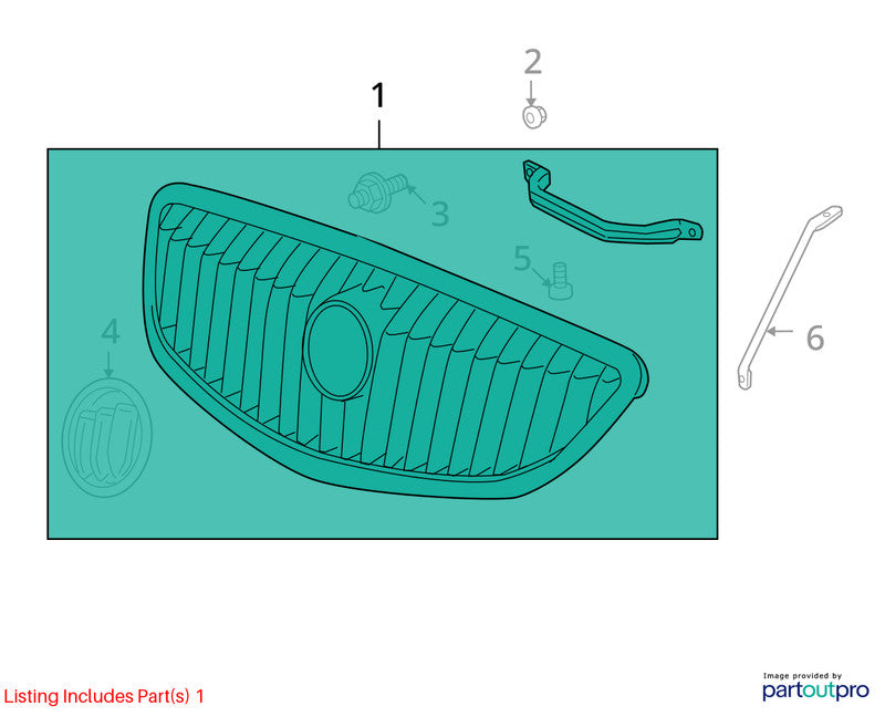 Grille Upper Fits 08-12 ENCLAVE 2001543
